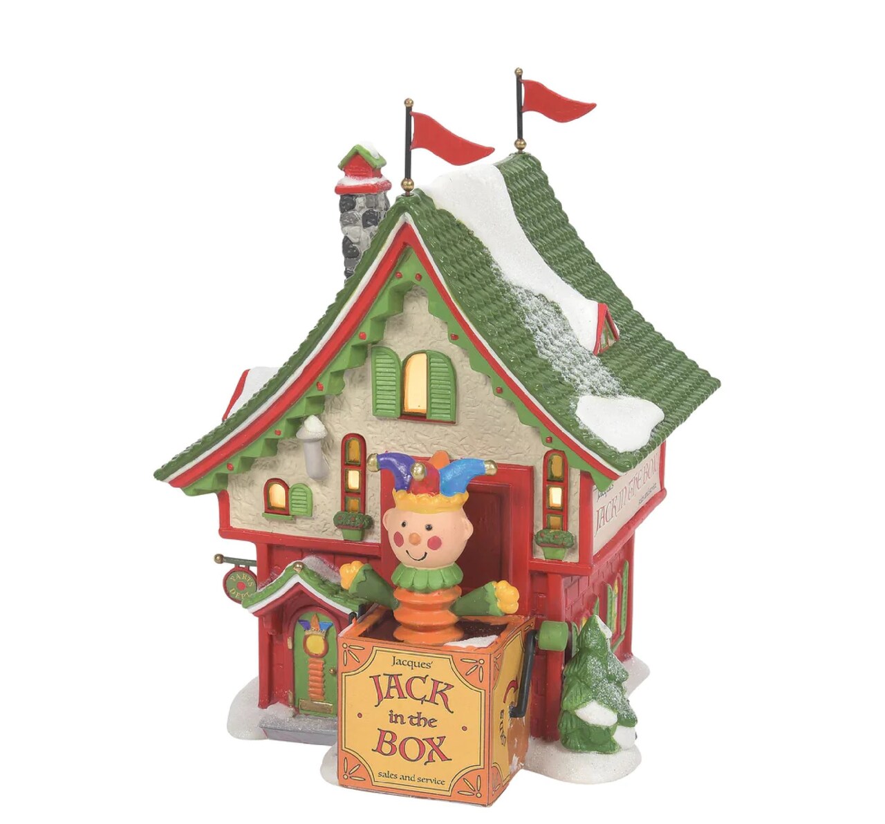 North Pole Lighted Christmas Jacques Jack In The Box Shop #6011411